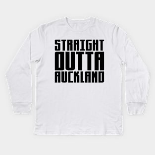 Straight Outta Auckland Kids Long Sleeve T-Shirt